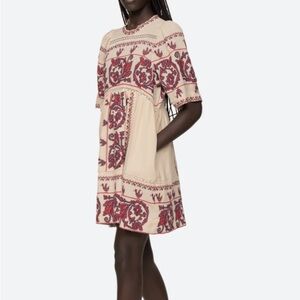 Sea New York Beena Embroidery Short Sleeve Dress size M